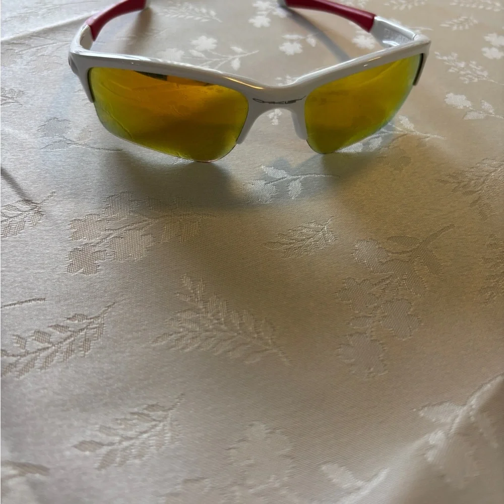 KIDS Oakley White Frame Yellow Lens Sport Sunglasses